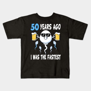 50 Years Ago I Was The Fastest Birthday Decorations Party Kids T-Shirt